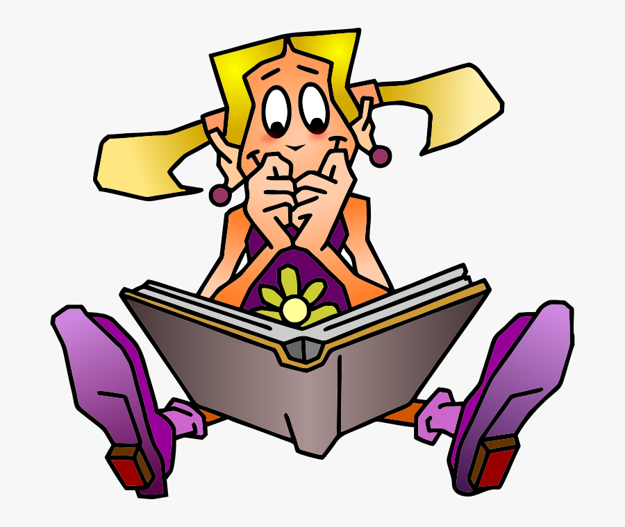 Girl Studying Clipart, Transparent Clipart