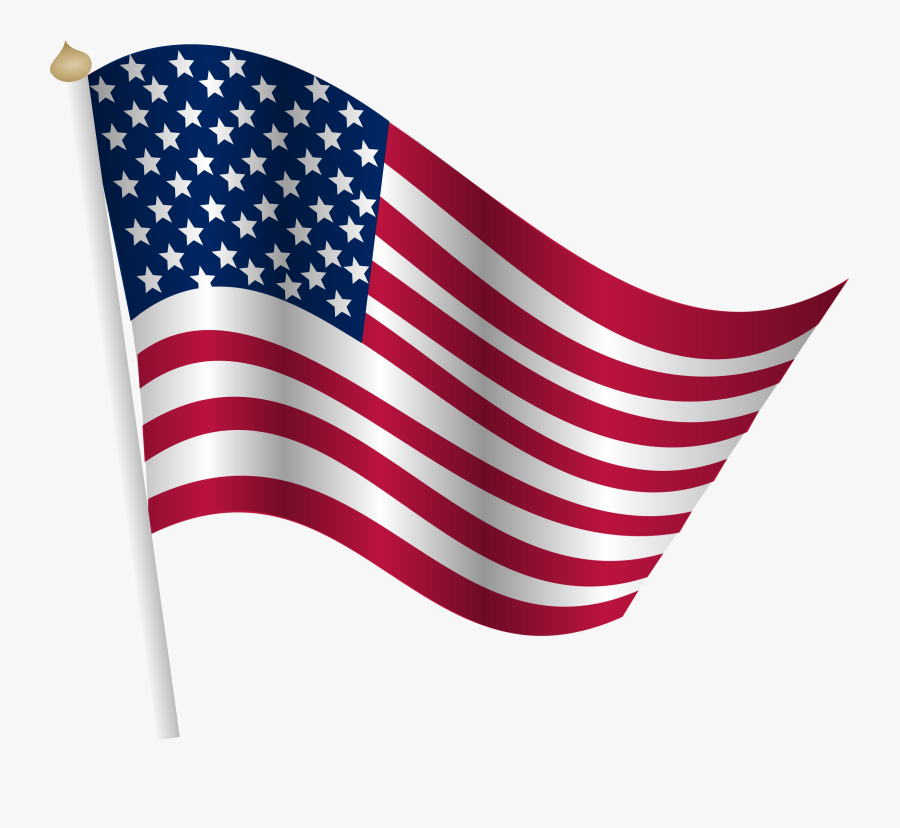 Clip Art Of The United States - 4th Of July Flag Clipart, Transparent Clipart