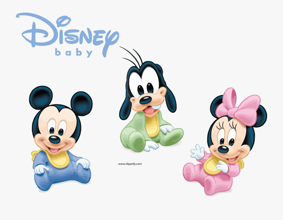 Baby Disney Clipart - Goofy And Mickey And Minnie Baby, Transparent Clipart
