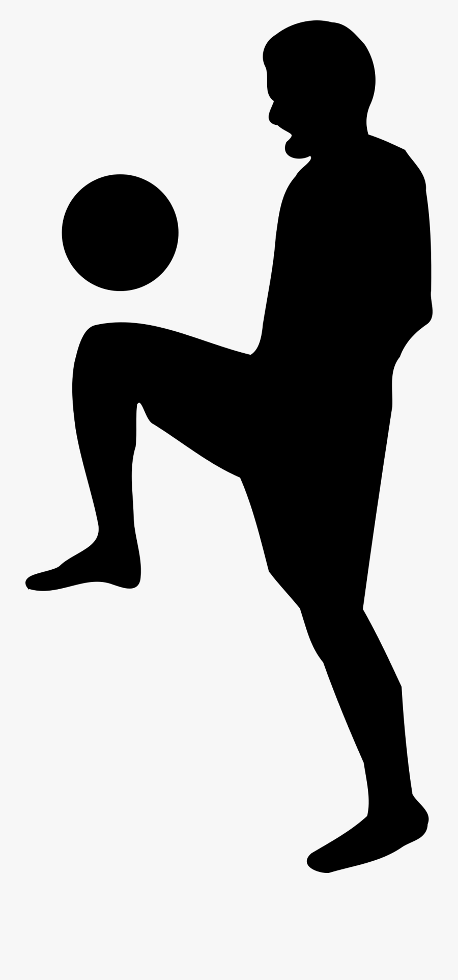 Soccer Kids Clip Art Black And White - Soccer Silhouette Gif, Transparent Clipart