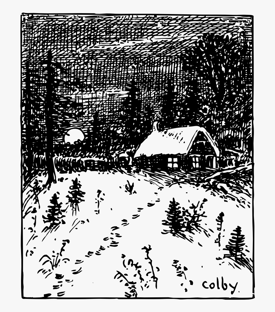 Visual Arts,art,winter - Ethan Frome Drawing Scene, Transparent Clipart