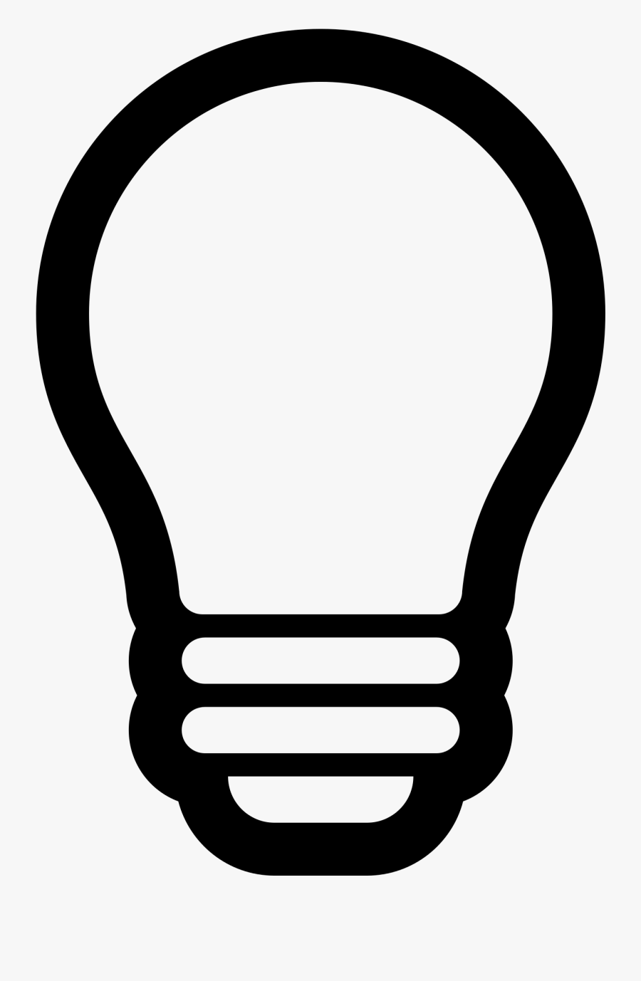 Lightbulb Clipart Simple - Light Bulb Icon Outline , Free Transparent