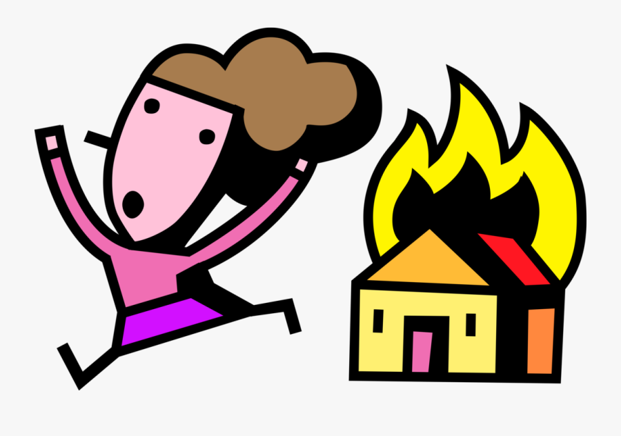 House Openclipart Vector Graphics Download Free Image - Running From House On Fire, Transparent Clipart