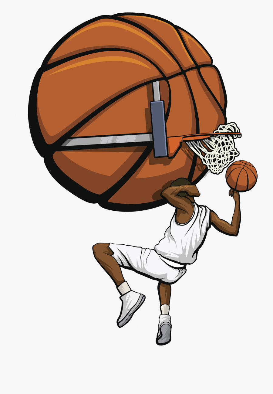Basketball Clipart Slam Dunk - Basketball Comics, Transparent Clipart