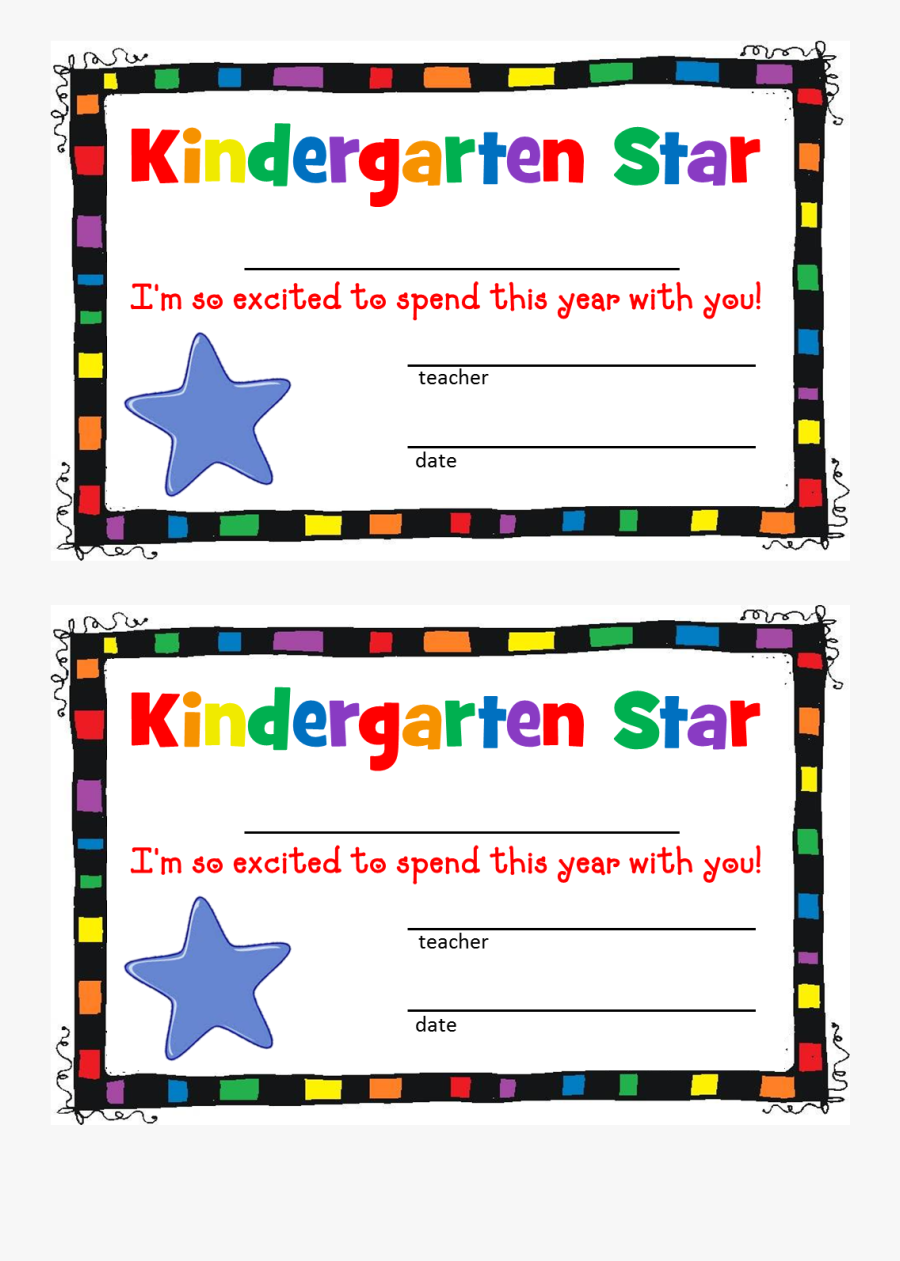 Free Printable Preschool Borders Clipart Images - First Week Of School Award, Transparent Clipart