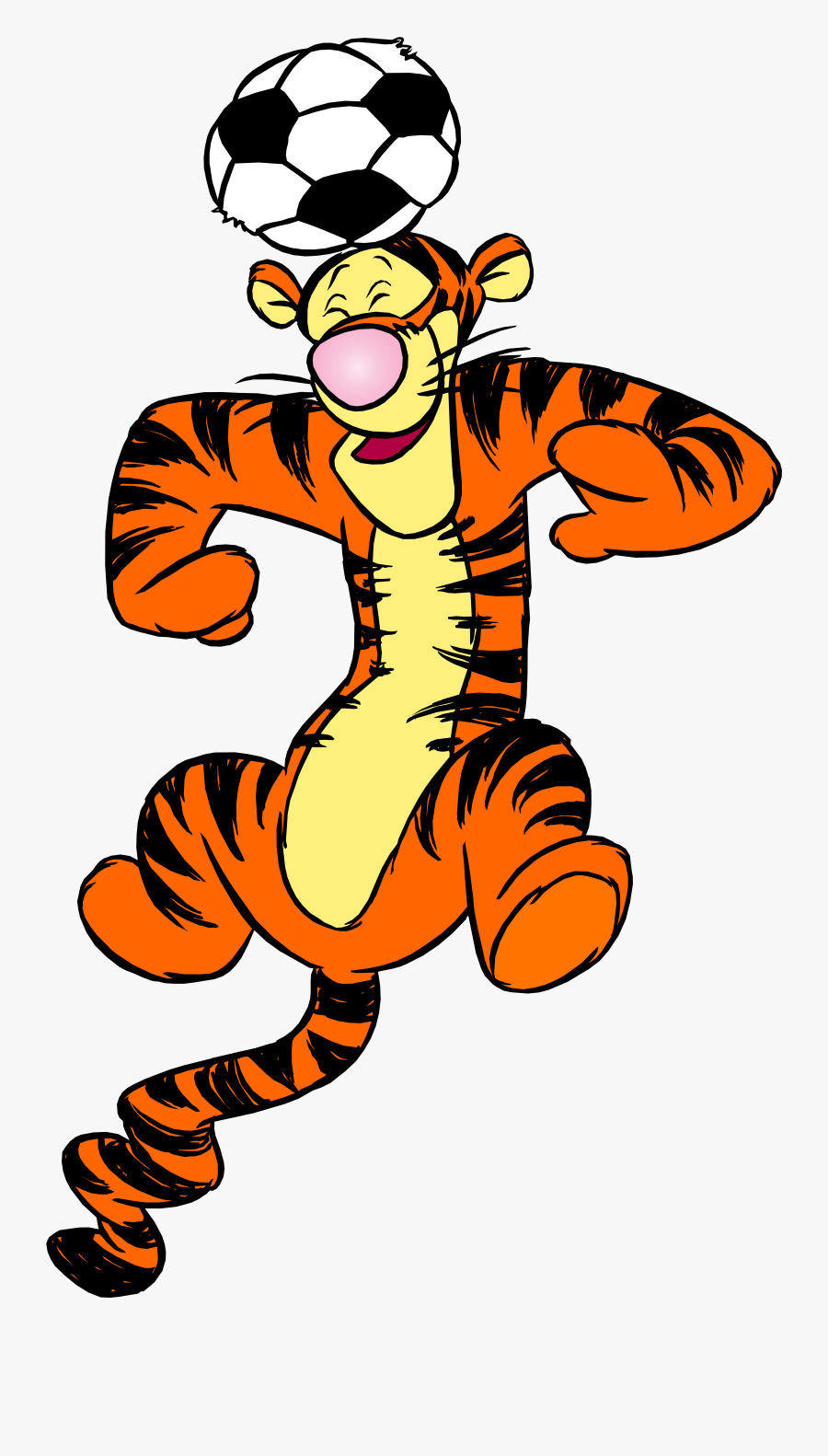 Tigger And Football Png Clip Art - Tiger In Christopher Robin Cartoon, Transparent Clipart