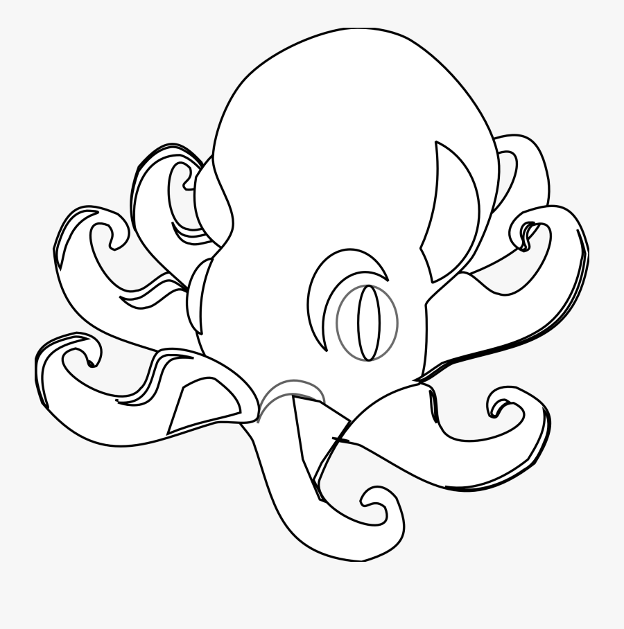 Octopus Black And White Octopus Clipart Black And White - Cephalopods Transparent Black And White, Transparent Clipart