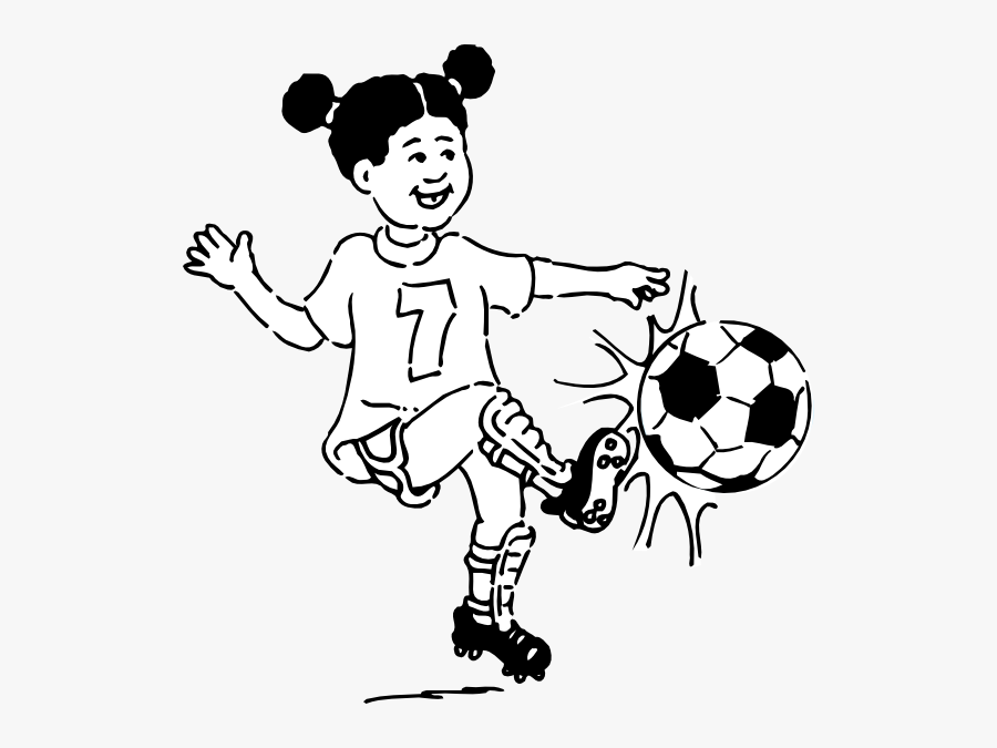 Play Soccer Clipart Black And White, Transparent Clipart