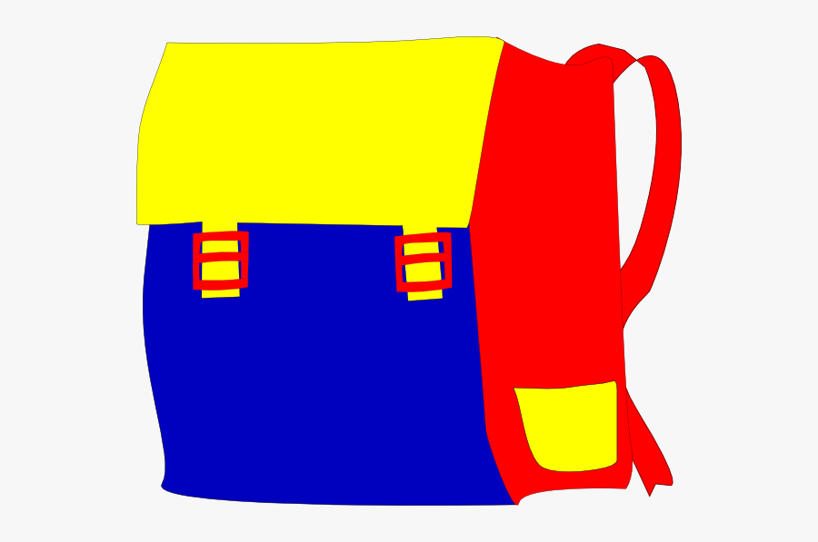 Blue And Yellow Backpack Svg Clip Arts - Clip Art, Transparent Clipart
