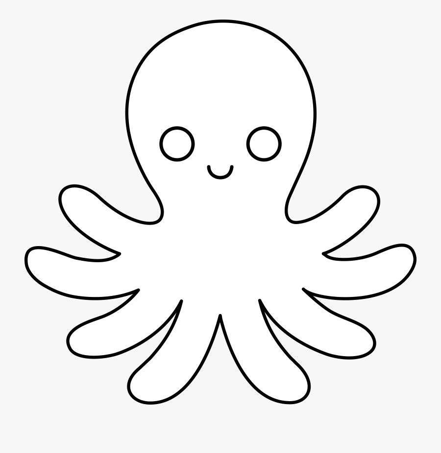 Cute Octopus Clipart Black And White Clipground - Cute Black And White Octopus Clipart, Transparent Clipart