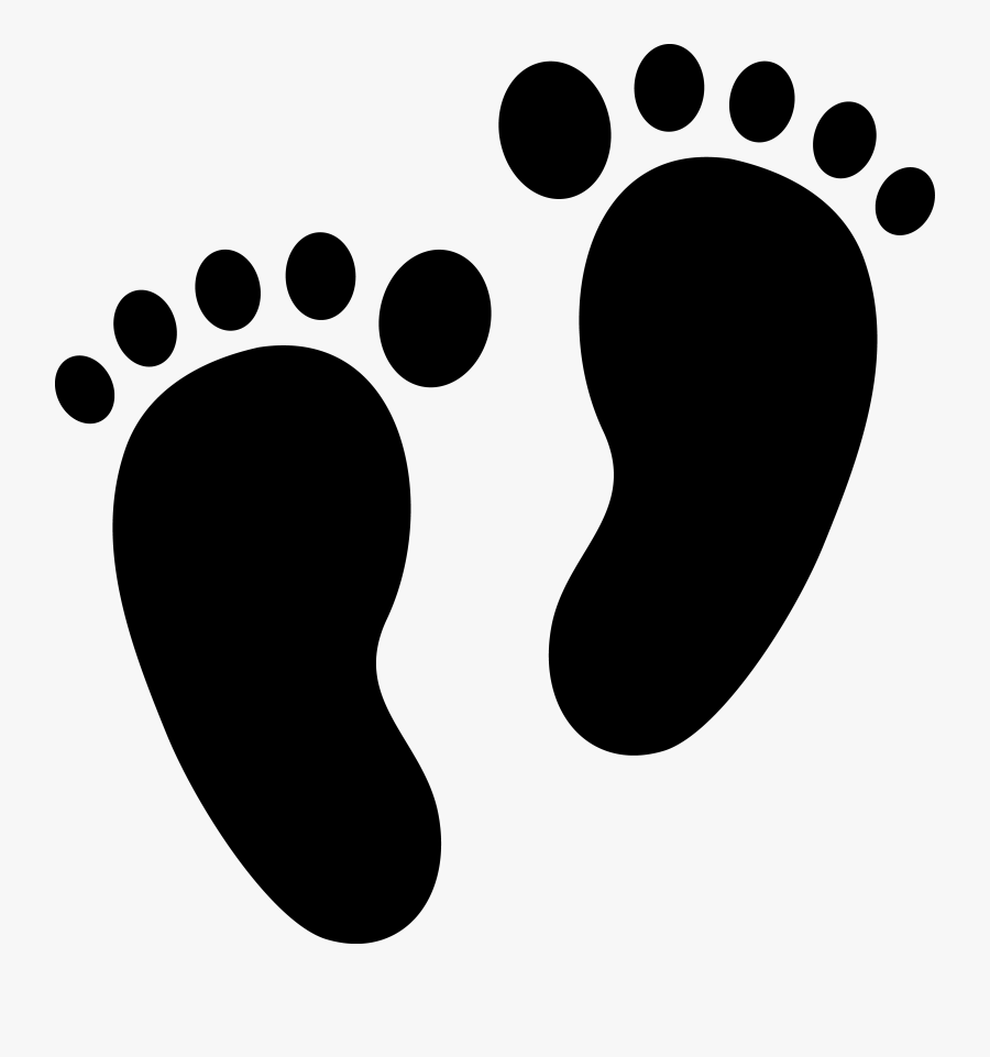 Foot Free Clip Art Baby Feet Borders Clipart Images - Baby Feet Silhouette, Transparent Clipart