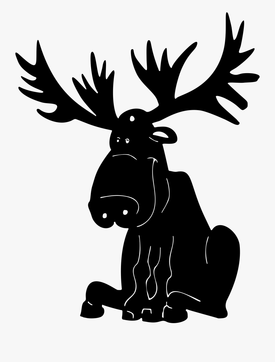 Deer Clipart Nice Rack - Moose Head Silhouette Clip Art, Transparent Clipart