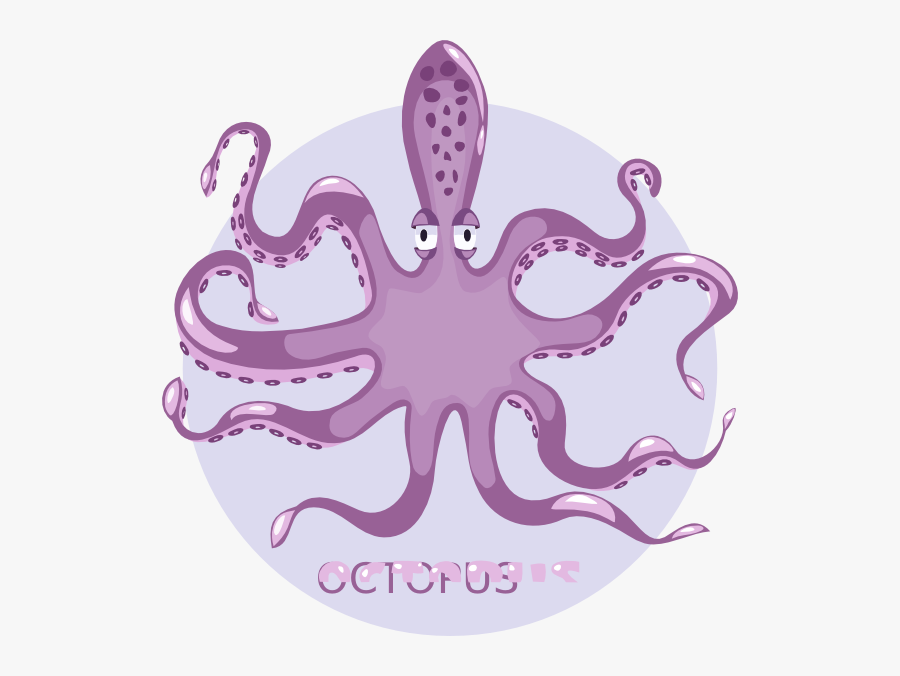 Octopus 2d, Transparent Clipart