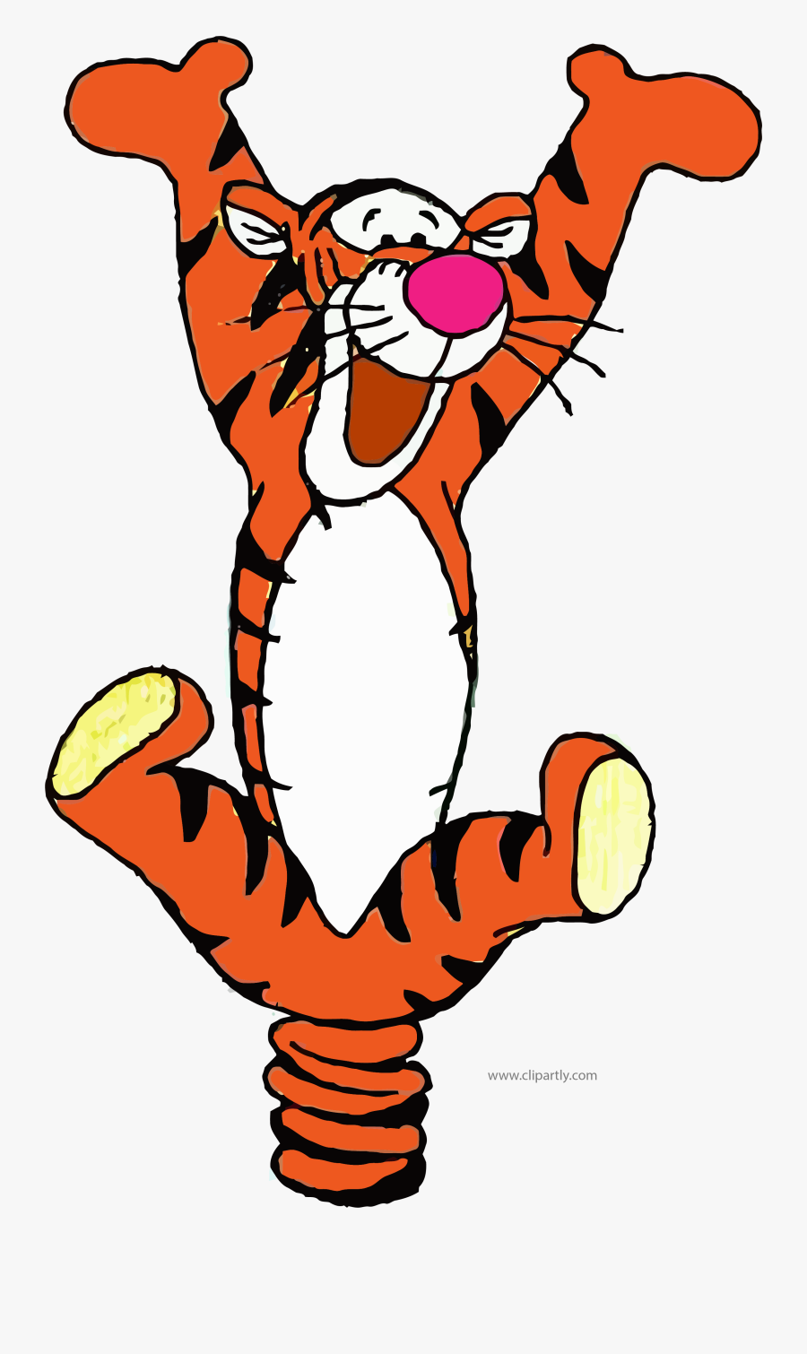 Transparent Disney Clip Art - Winnie The Pooh Cartoon Tigger, Transparent Clipart