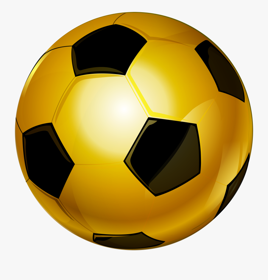 Gold Soccer Ball Png Clip Art Image, Transparent Clipart