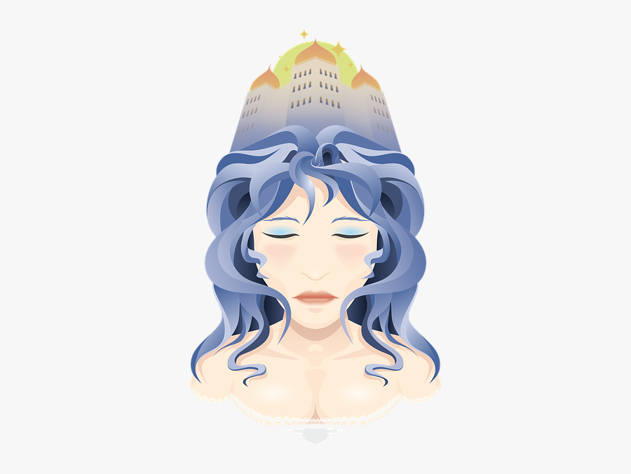 A Princess Dreaming Of Her Homeland - Illustration, Transparent Clipart