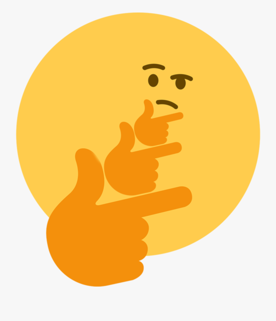 Thinking Clipart Images - Thinking Emoji Meme Png, Transparent Clipart