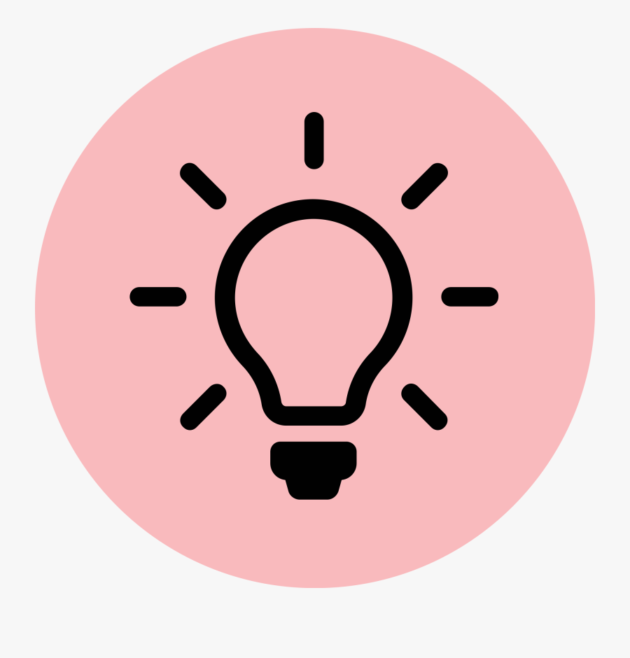 Lightbulb Clipart Pink - Pink Light Bulb Icon, Transparent Clipart