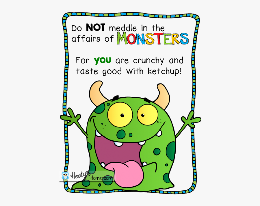 Transparent Doing Homework Clipart - Little Monster Cartoon Characters, Transparent Clipart