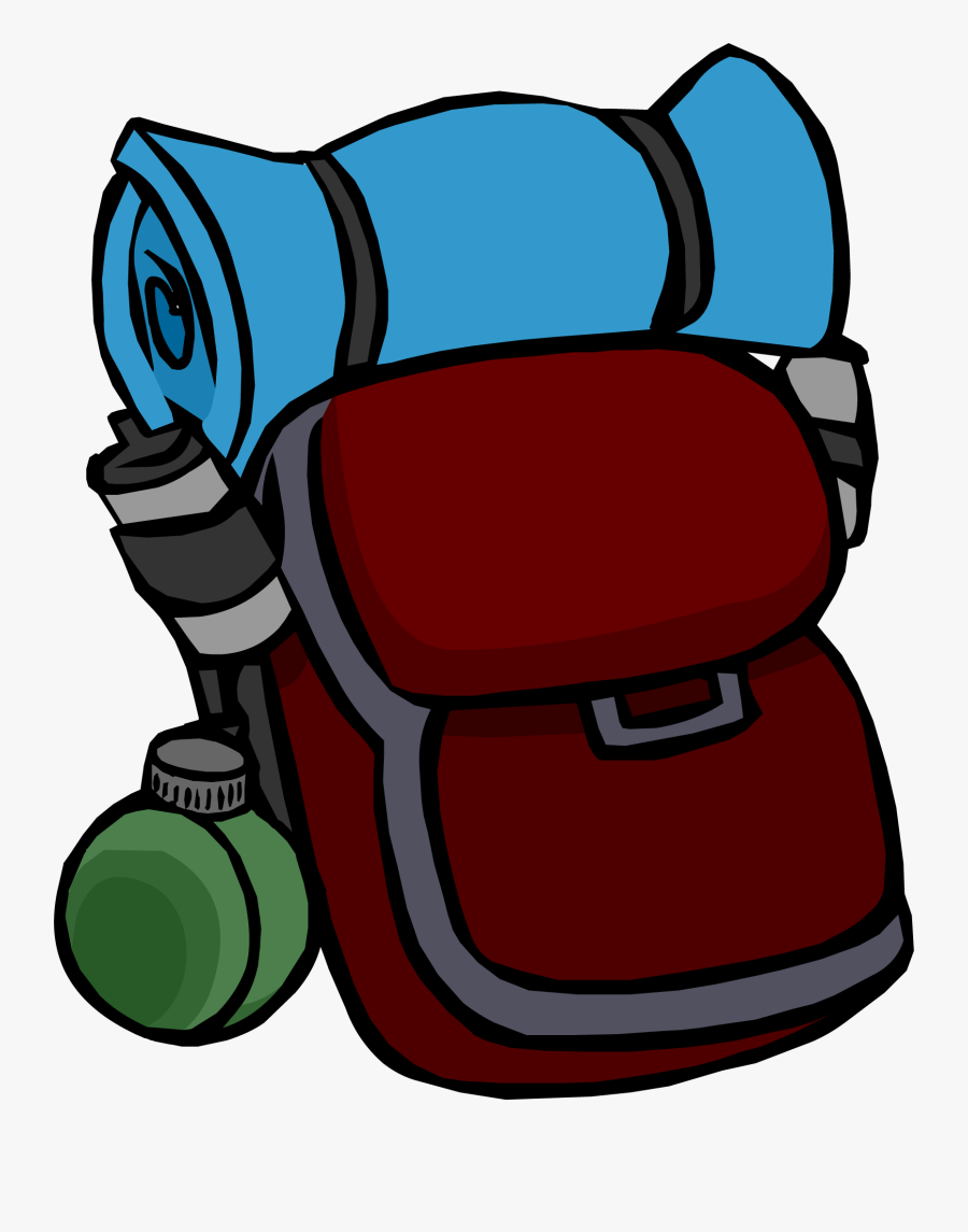 Club Penguin Wiki - Hiking Backpack Clip Art, Transparent Clipart