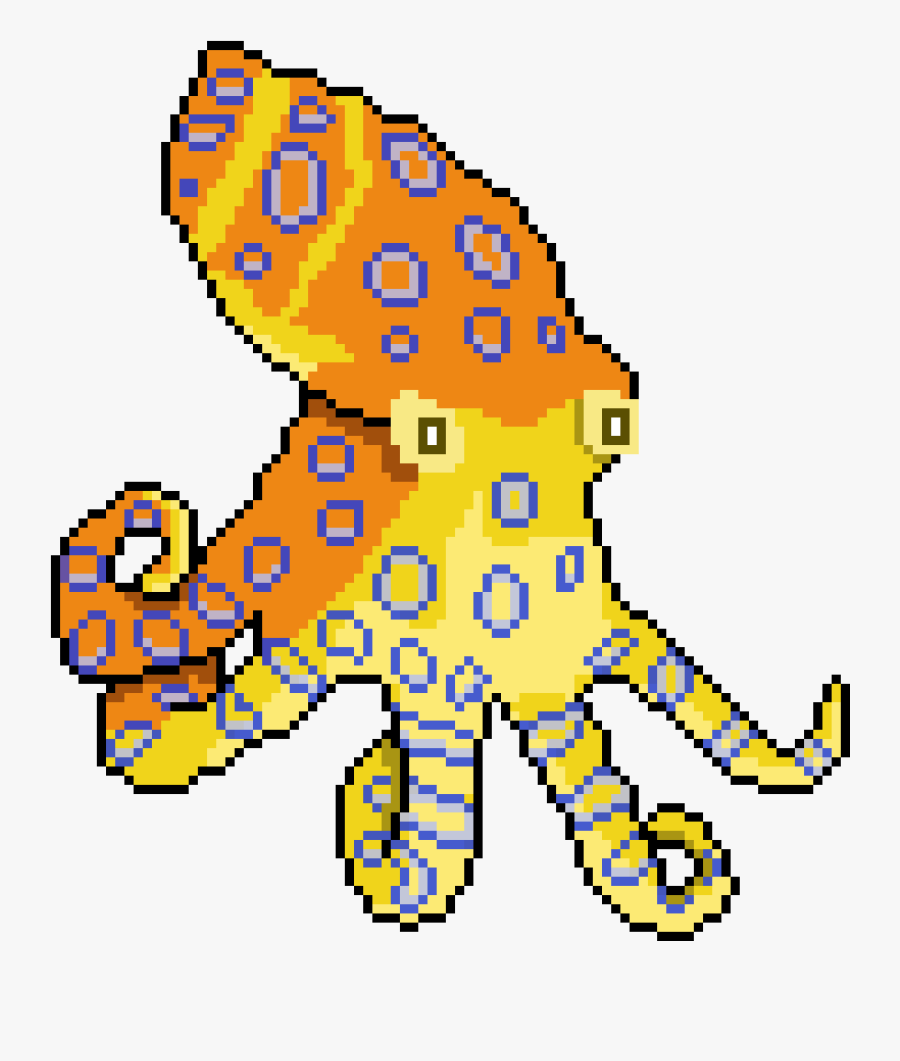 Octopus Clipart Blue Ringed Octopus - Blue Ringed Octopus Cartoon, Transparent Clipart
