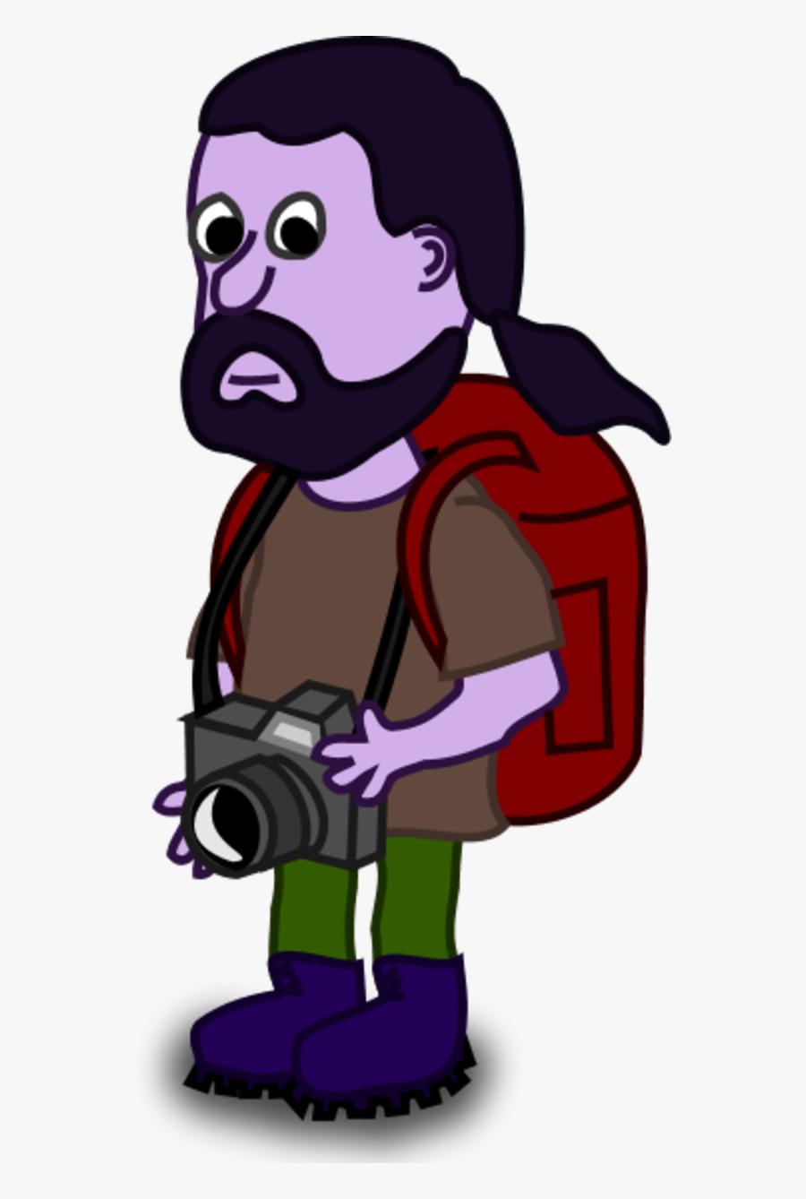 Large Man Carrying Backpack 33 - Character Cartoon Man Png, Transparent Clipart