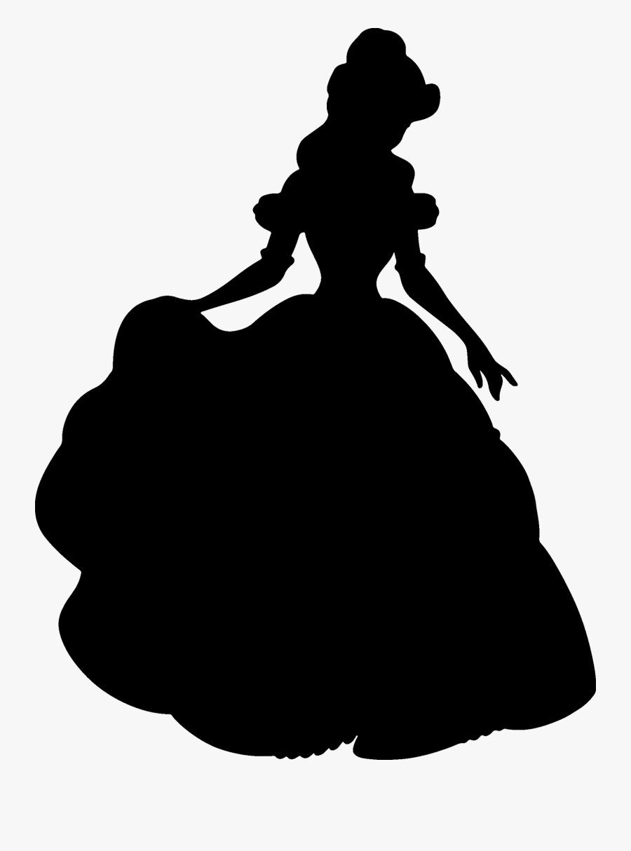 Disney Princess Silhouette Png - Belle Disney Princess Silhouette, Transparent Clipart
