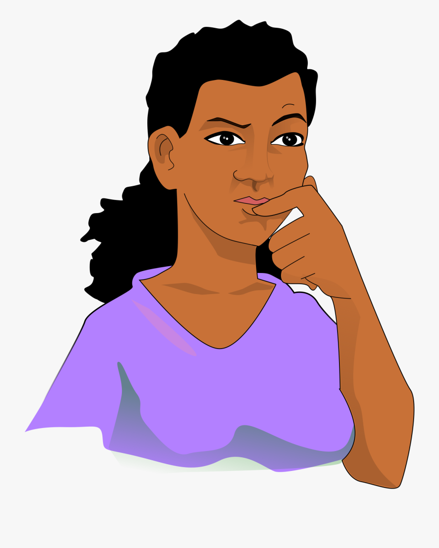 Woman - Person Thinking Clipart Hd, Transparent Clipart
