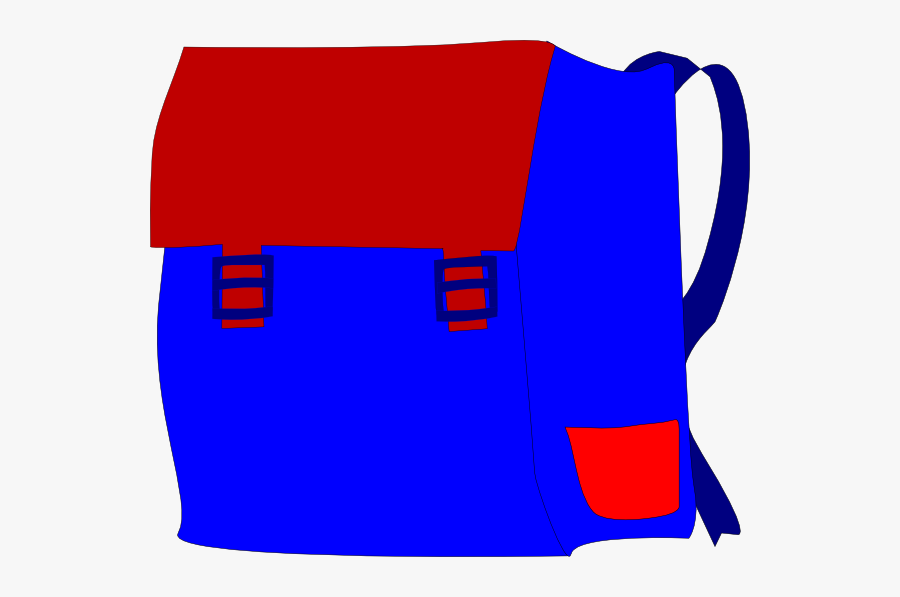 Blue And Red Backpack Svg Clip Arts - Blue And Red Clker, Transparent Clipart