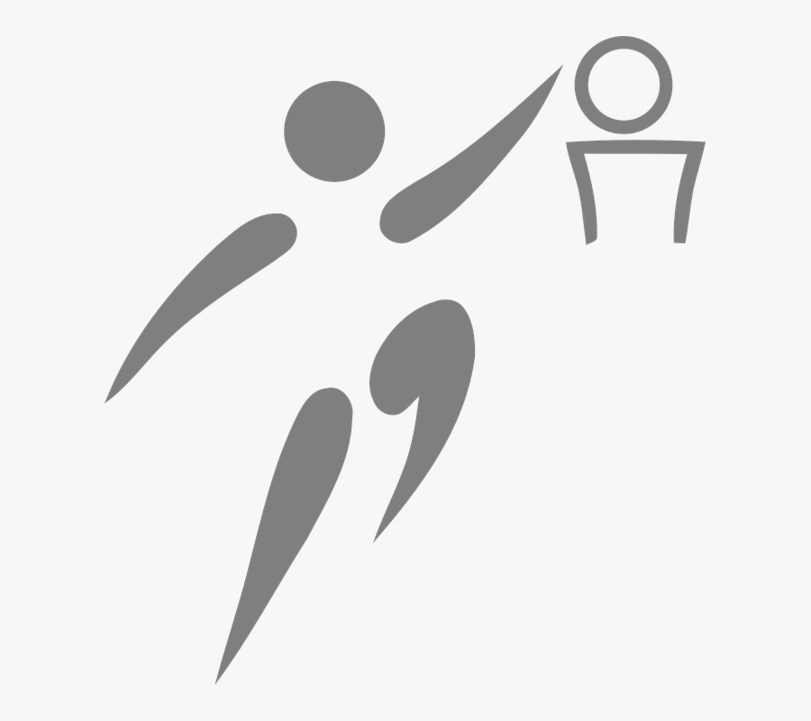 Basketball Sport Stickman Stick - Sports Logos Clip Art, Transparent Clipart