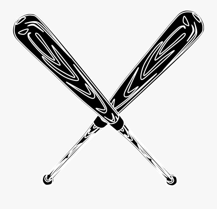 Baseball Bat Softball Bats Crossed Clipart Clipart - Gambar Baseball Silang, Transparent Clipart