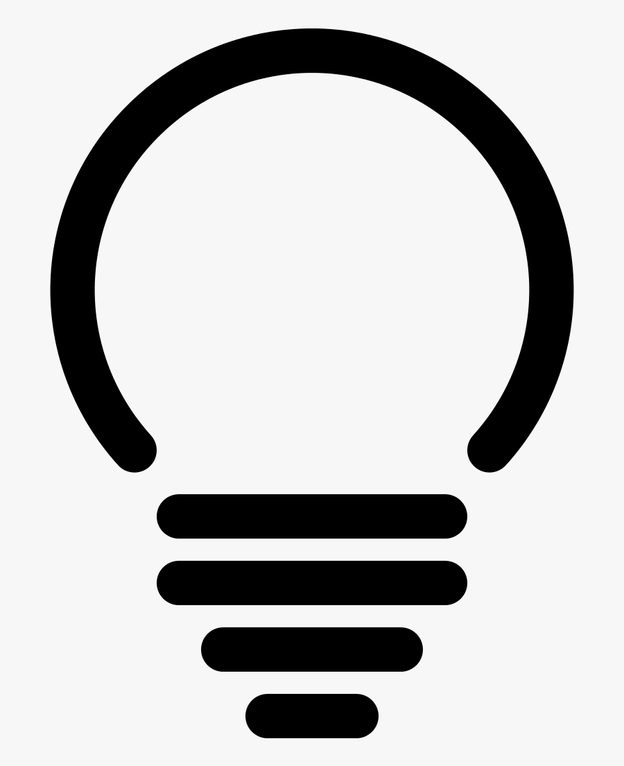 File Simpleicons Interface Lightbulb Of Spherical Shape - Light Bulb Shape Png, Transparent Clipart