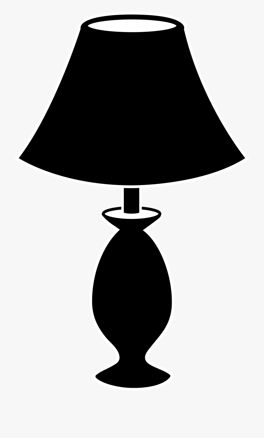 Light Bulb Clip Art Lamp Coloringpagesdownload - Black Lamp Clipart, Transparent Clipart