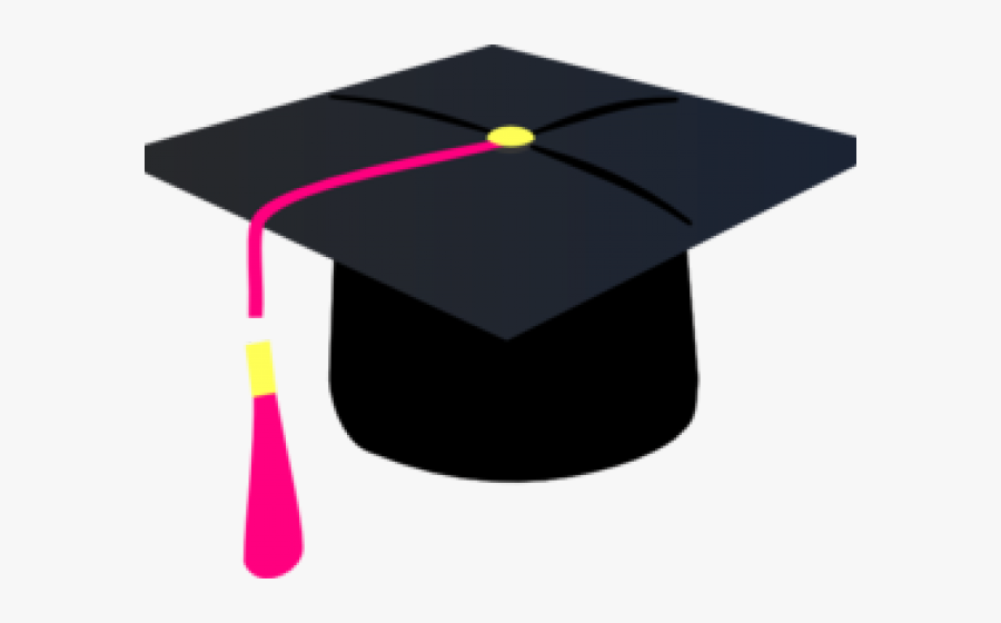 Graduation Clipart Pink - Graduation Cap With Purple Tassel, Transparent Clipart