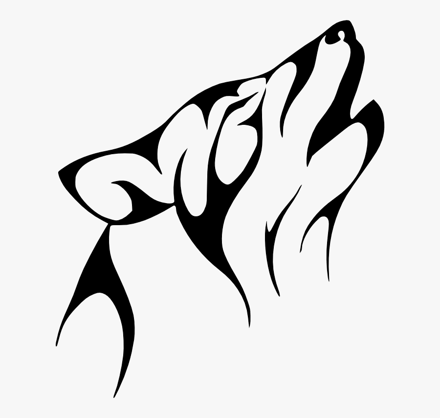 Wolf - Clipart - Black - And - White - Wolf Tattoo On Paper, Transparent Clipart