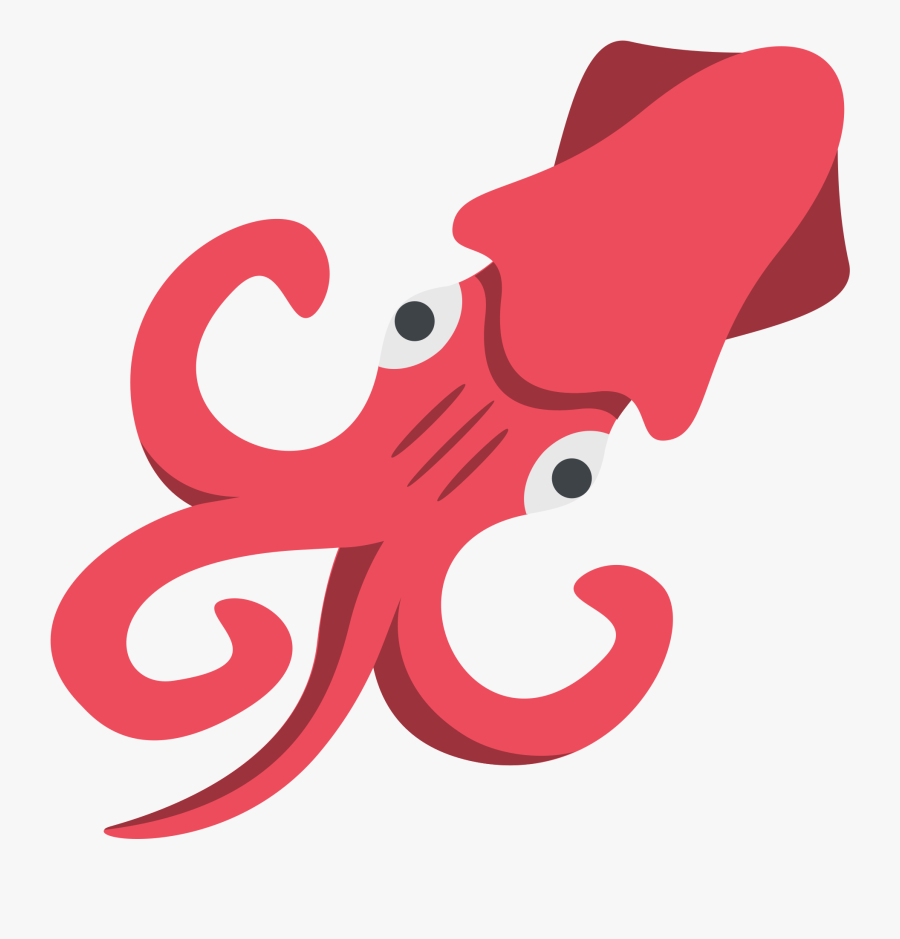 Octopus Clipart Alike - Emoji Squid, Transparent Clipart
