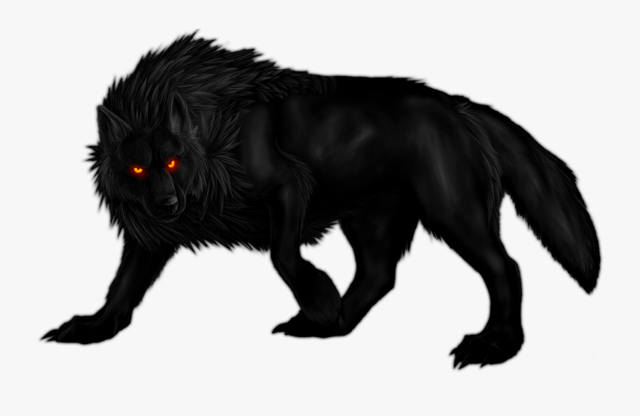 Black Big Bad Wolf Clipart - Lobo Com Olhos Vermelhos, Transparent Clipart
