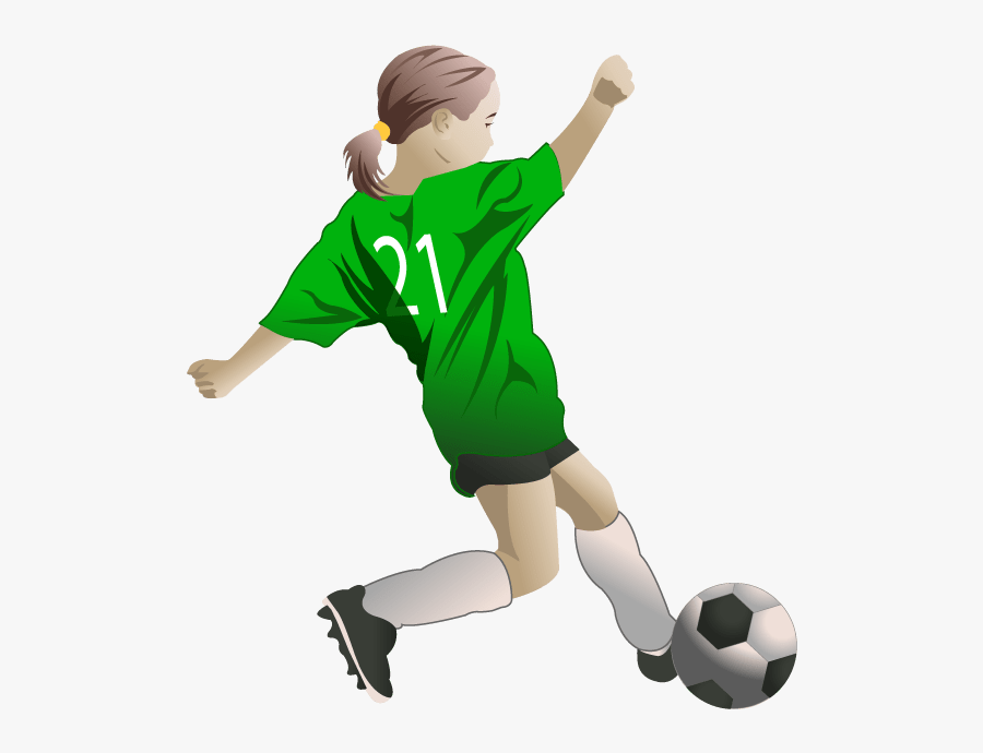Soccer Girls Clipart - Soccer Player Clipart Transparent, Transparent Clipart