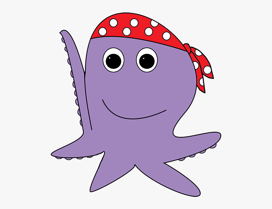 Cartoon Octopus Pirate - Pirate Shark Clipart, Transparent Clipart