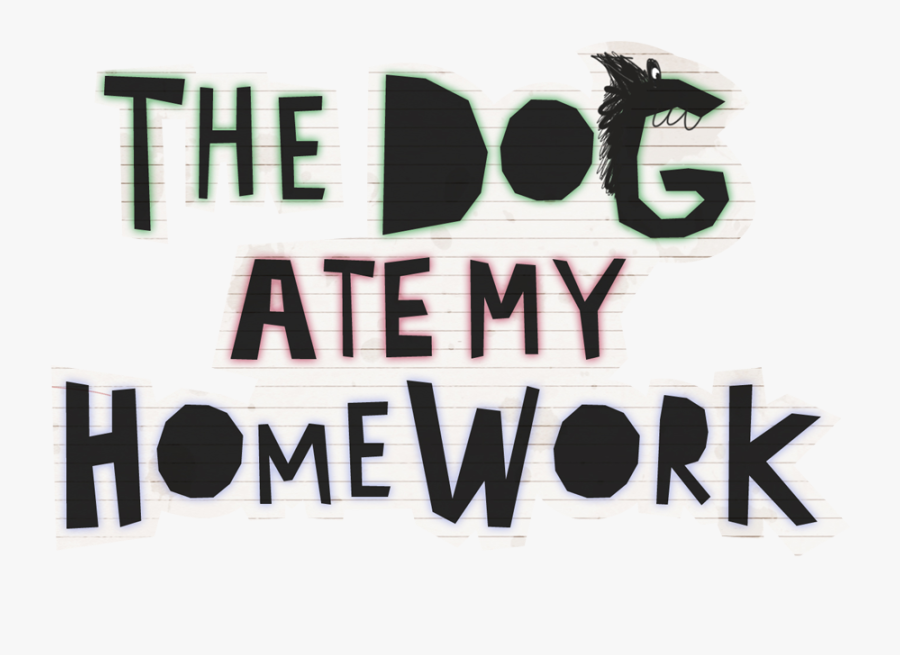 Dog Ate Homework Clipart - Graphic Design, Transparent Clipart