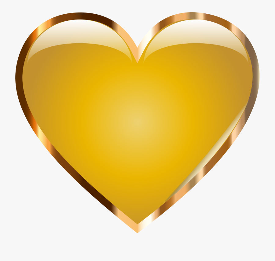Gold Heart Png, Transparent Clipart