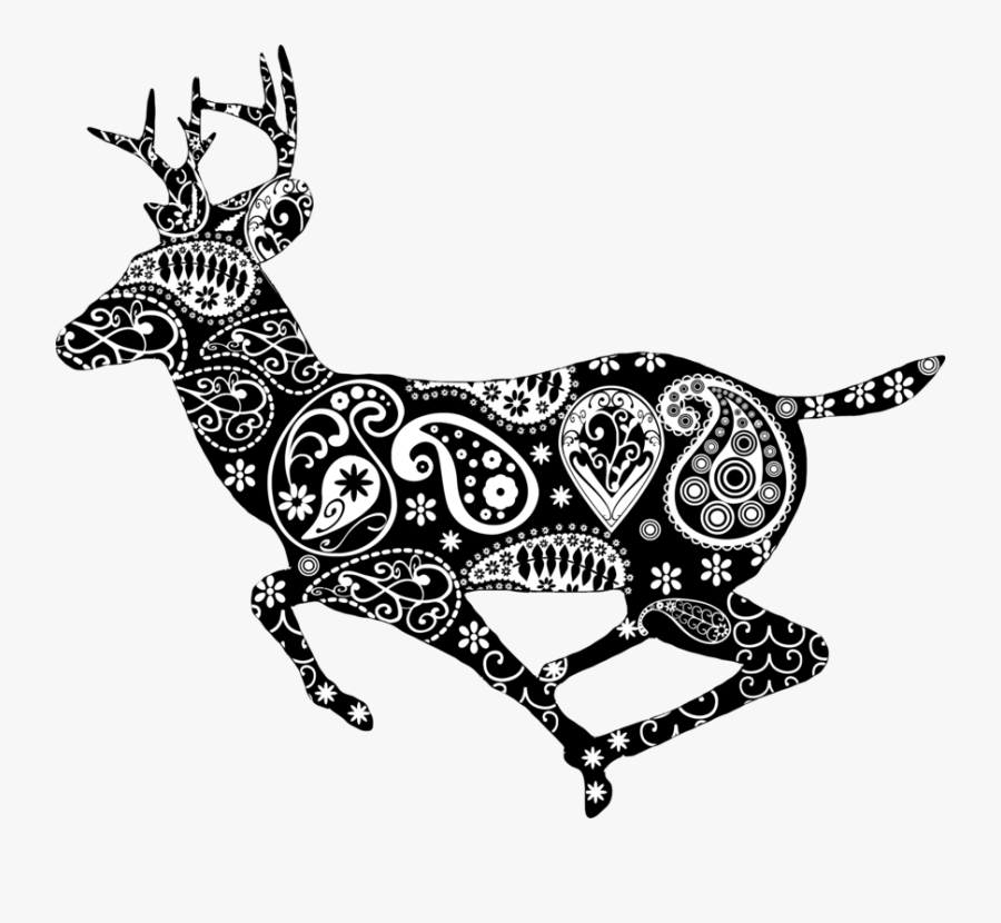 Clip Art Reindeer Coloring Book White - Hunting Deer Png Clipart, Transparent Clipart