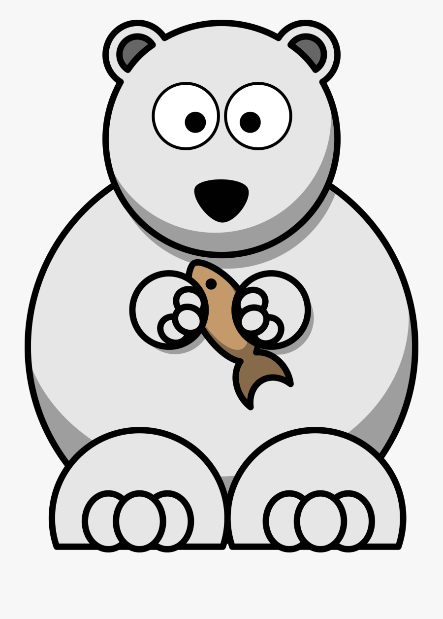Clipart - Polar Bear Cartoon Png, Transparent Clipart