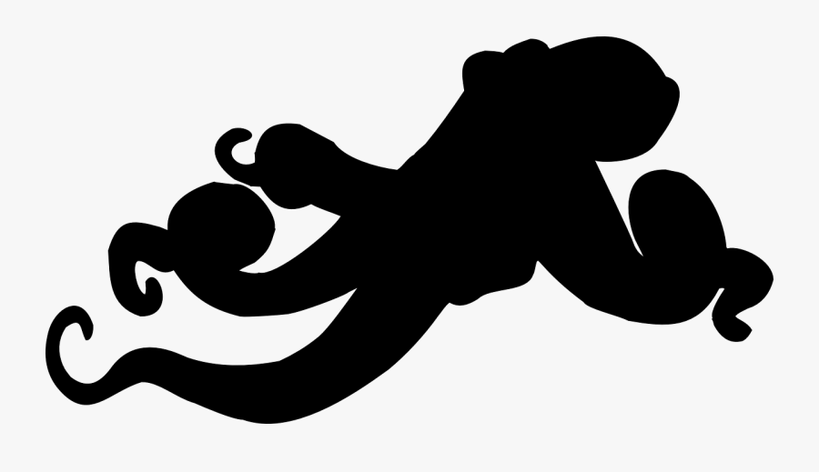 Octopus, Black, Kraken, Sea Life, Animal, Silhouette - Octopus Silhouette, Transparent Clipart