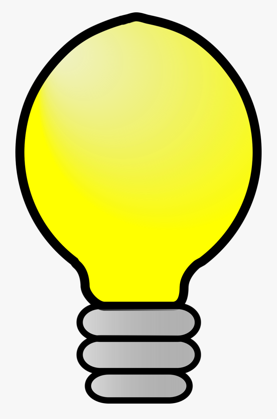 Incandescent Light Bulb Clip Art - Lampada Amarela Png, Transparent Clipart
