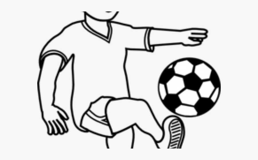 Soccer Clipart Outline - Kick Clipart Black And White, Transparent Clipart