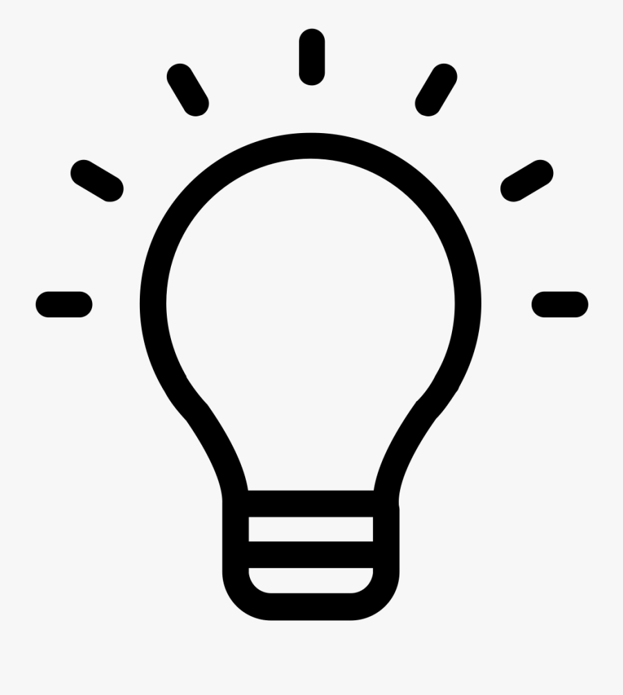 Transparent Lightbulb Clipart - Light Bulb Icon No Background, Transparent Clipart