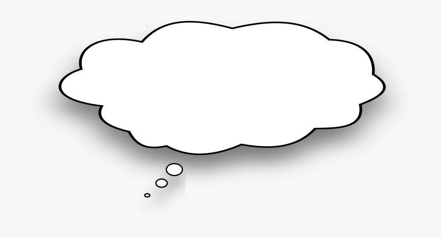 Person Thinking Clipart Thought Bubble - Black Background Thinking Bubble, Transparent Clipart