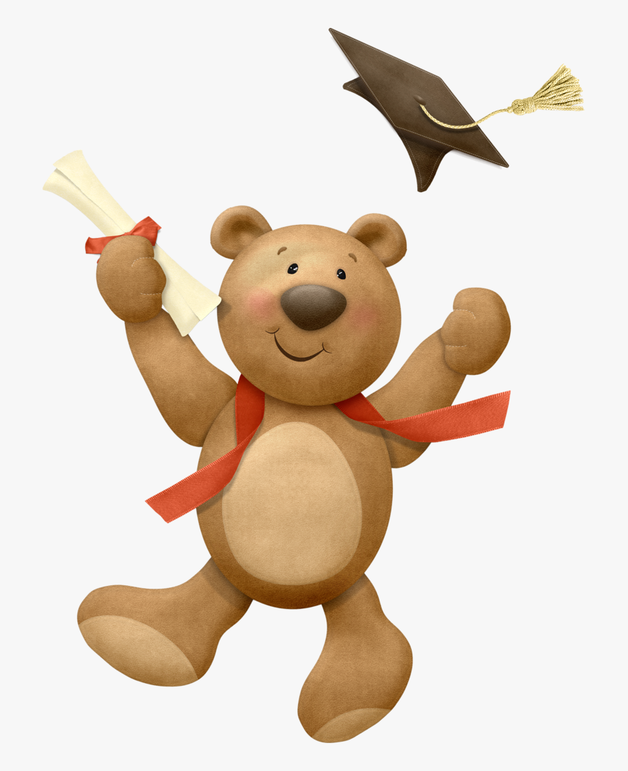 Graduation Clipart Animated - Bear Graduation Clip Art, Transparent Clipart