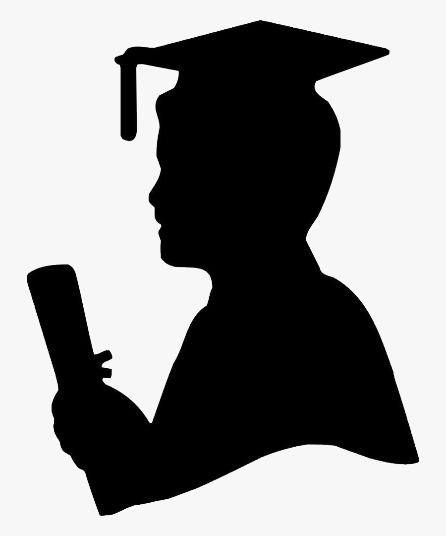 #graduation #boy #freetoedit - Male Silhouette Graduation, Transparent Clipart